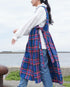 <販売開始 9月19日 金曜日 21:00 〜> INDIGO Tartan Apron Dress / Red・Blue